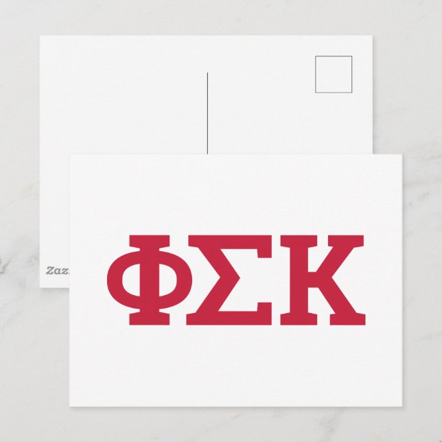 Phi Sigma Kappa-brev Vykort (Fram/baksida)