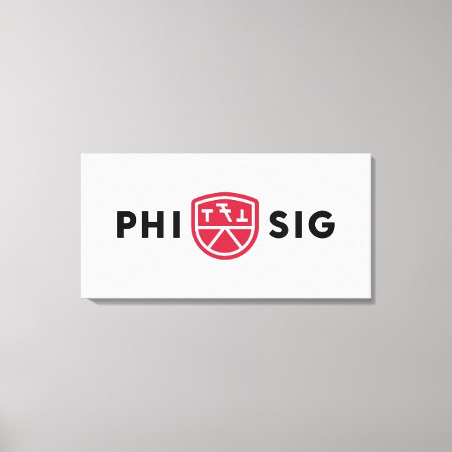 Phi Sigma Kappa-logotyp Canvastryck (Framsida)