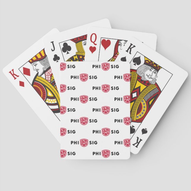 Phi Sigma Kappa-logotyp Casinokort (Baksidan)
