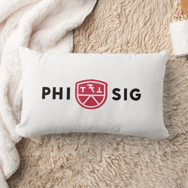 Phi Sigma Kappa-logotyp Lumbarkudde (Filt)