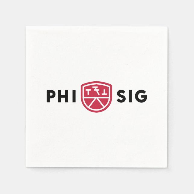 Phi Sigma Kappa-logotyp Pappersservett (Framsidan)