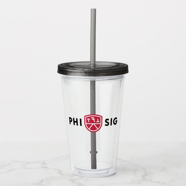 Phi Sigma Kappa-logotyp Take Away Mugg (Framsida)