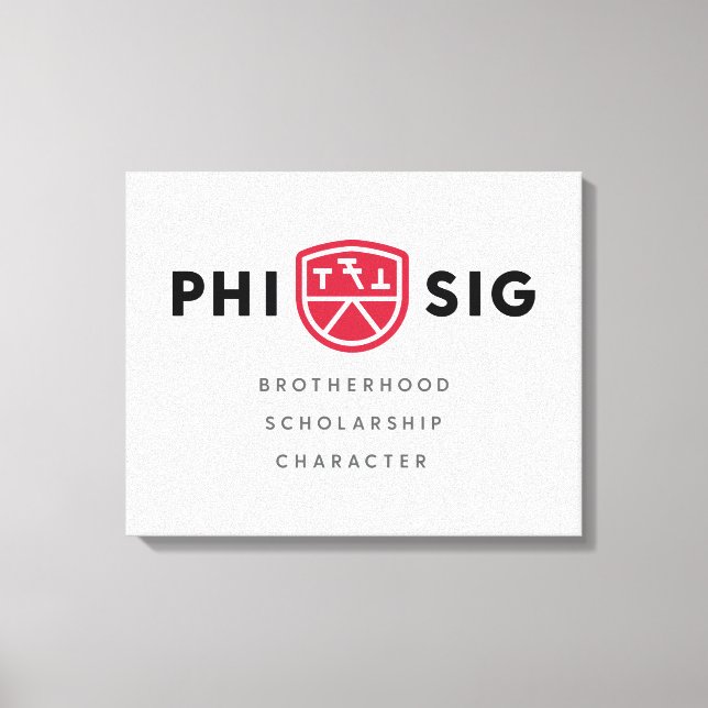 Phi Sigma Kappa Principer Canvastryck (Framsida)