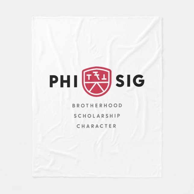 Phi Sigma Kappa Principer Fleecefilt (Framsidan)