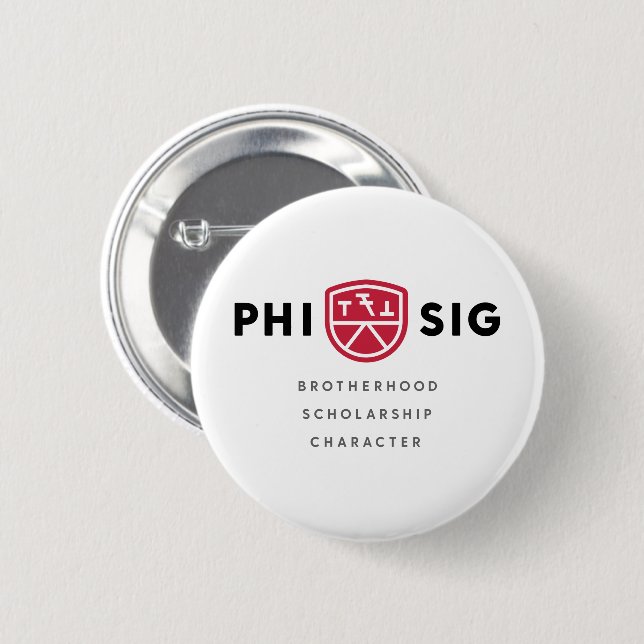Phi Sigma Kappa Principer Knapp (Framsida & baksida)