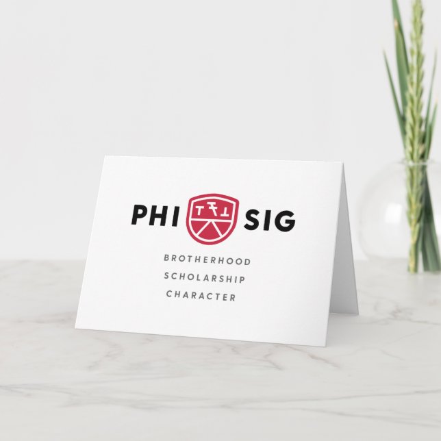 Phi Sigma Kappa Principer Kort (Framsida)