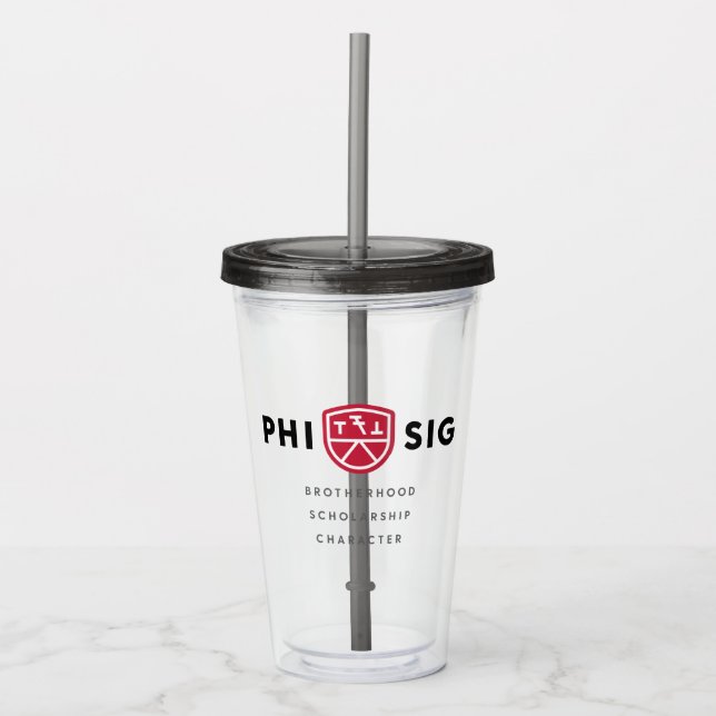 Phi Sigma Kappa Principer Take Away Mugg (Framsida)