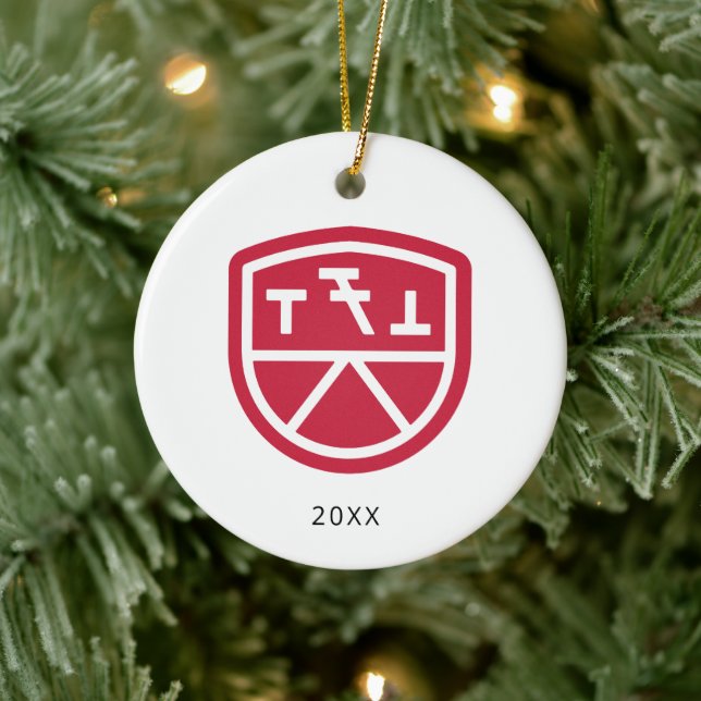 Phi Sigma Kappa Sköld Julgransprydnad Keramik (Träd)