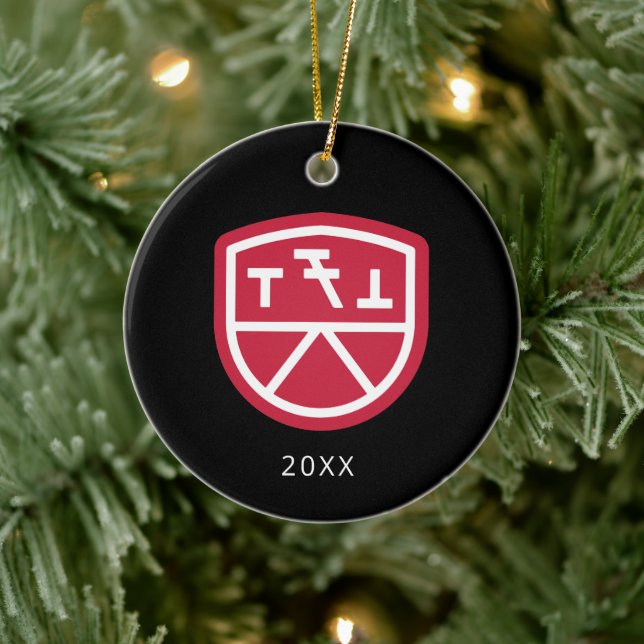 Phi Sigma Kappa Sköld Julgransprydnad Keramik (Träd)