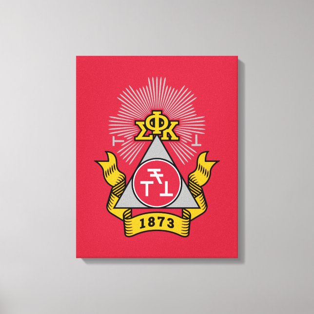 Phi Sigma Kappa-vapen Canvastryck (Framsida)