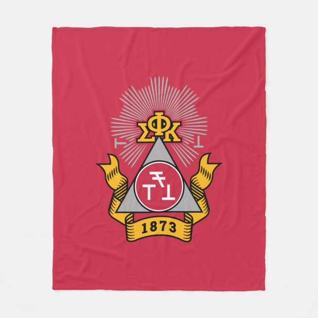 Phi Sigma Kappa-vapen Fleecefilt (Framsidan)