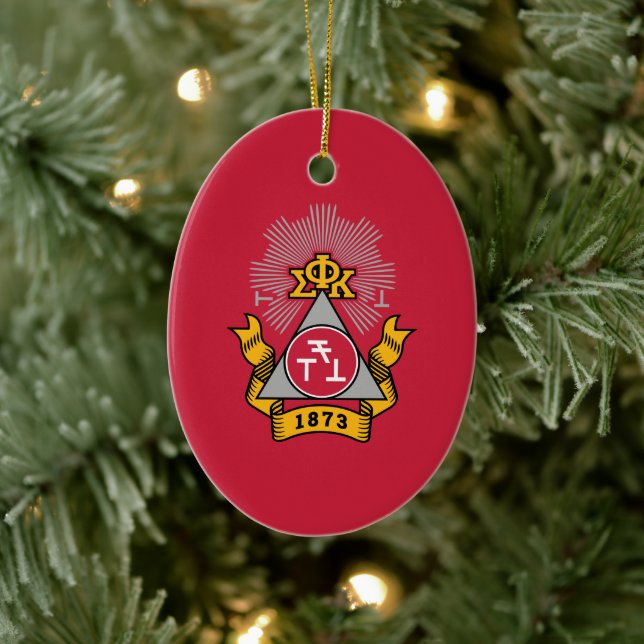 Phi Sigma Kappa-vapen Julgransprydnad Keramik (Träd)