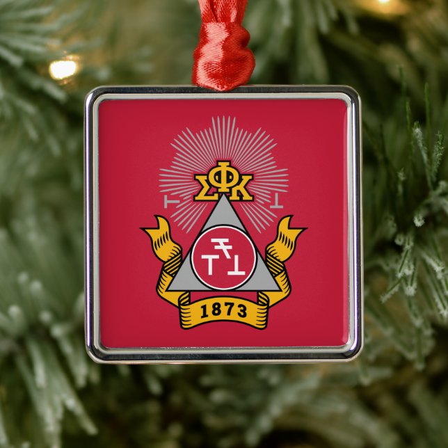 Phi Sigma Kappa-vapen Julgransprydnad Metall (Träd)