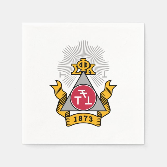Phi Sigma Kappa-vapen Pappersservett (Framsidan)