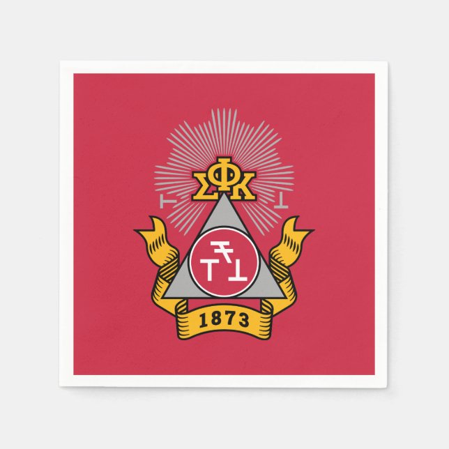Phi Sigma Kappa-vapen Pappersservett (Framsidan)