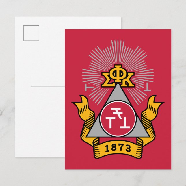 Phi Sigma Kappa-vapen Vykort (Fram/baksida)