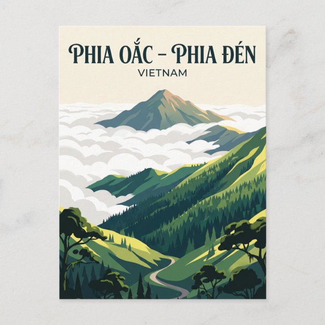 Phia Oắc – Phia Đén nationalpark Vietnam Vykort (Framsida)
