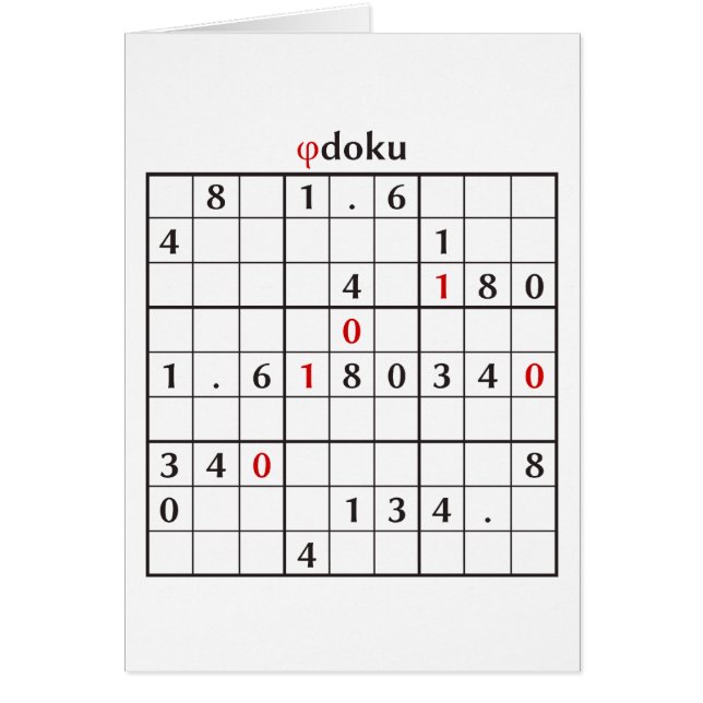 phidoku hälsningskort (Framsidan)