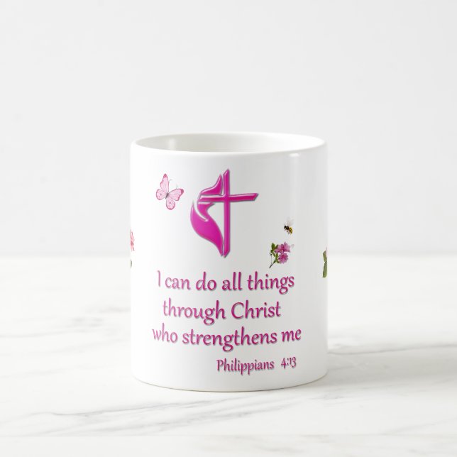 Phiilipeans 4:16 magisk mugg (Center)