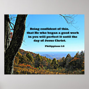 Phil. 1:6 Att vara säker på detta, att han... Poster