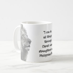 Phil 4:13 inspirerande bibelskriptmotivation kaffemugg