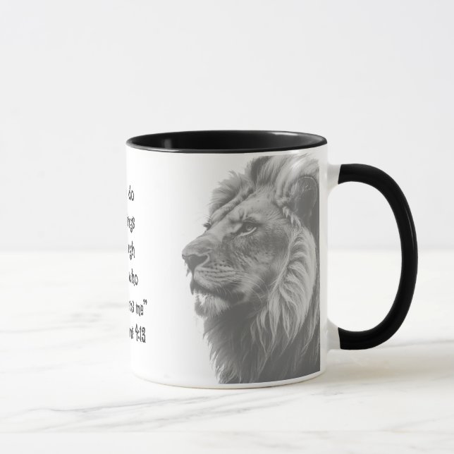 Phil 4:13 inspirerande bibelskriptmotivation mugg (Höger)