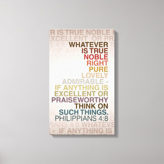 Phil 4:8 Wrapped Canvas 16 x 24