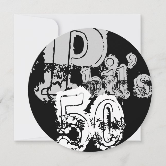 Phil är 50:e (runda) inbjudningar (Framsida)