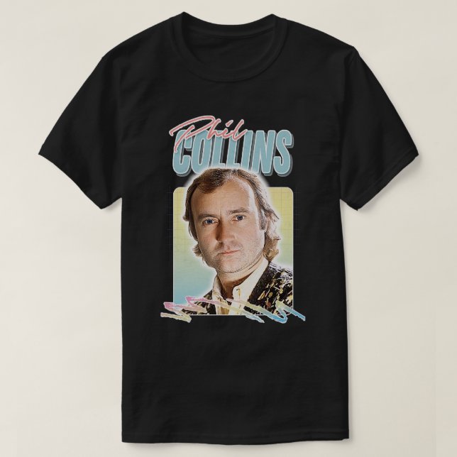 Phil Collins 80s Retro Aesthetic Design T Shirt (Design framsida)