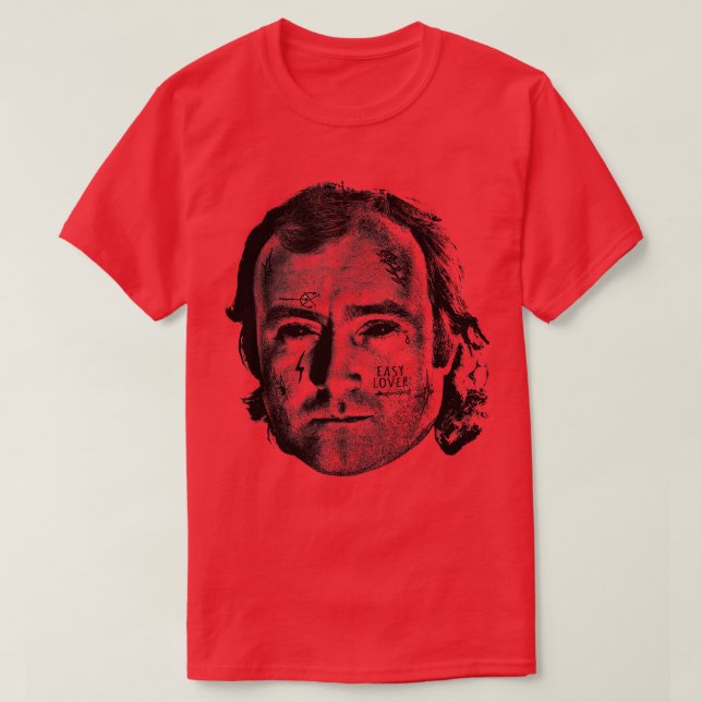 Phil Collins Easy Älskare Punksthetic Design T Shirt (Design framsida)