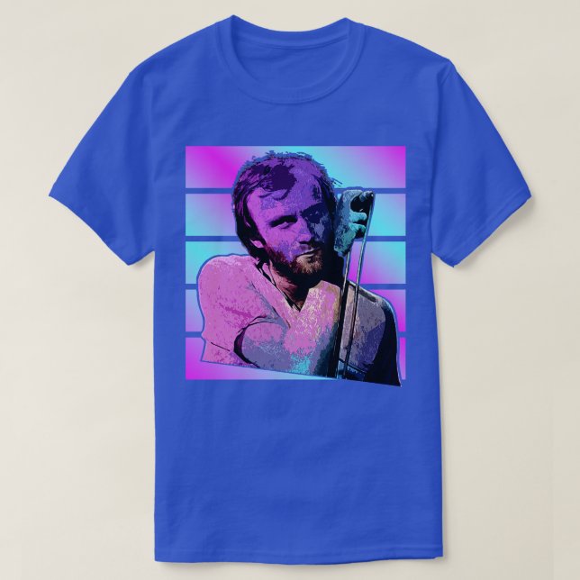Phil Collins färgstark T Shirt (Design framsida)