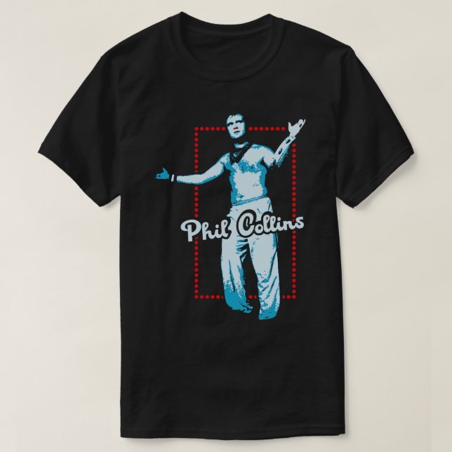 Phil Collins Retro 80-talet Fläkt Art T Shirt (Design framsida)