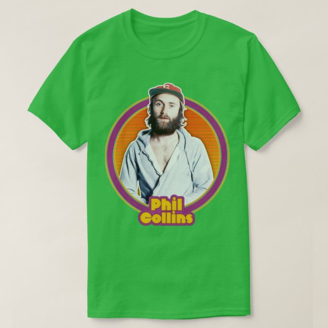 Phil Collins Retro 80s Fläkt Design T Shirt (Design framsida)