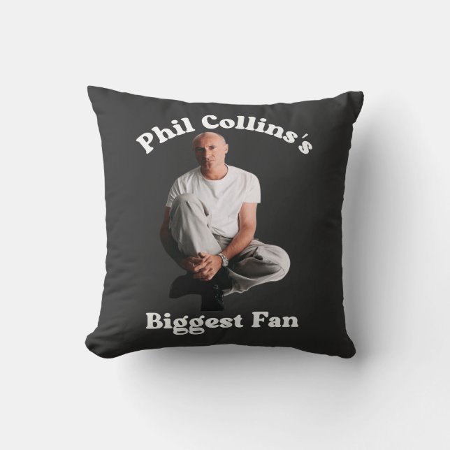 Phil Collins största fans retros musikälskare pres Kudde (Framsida)