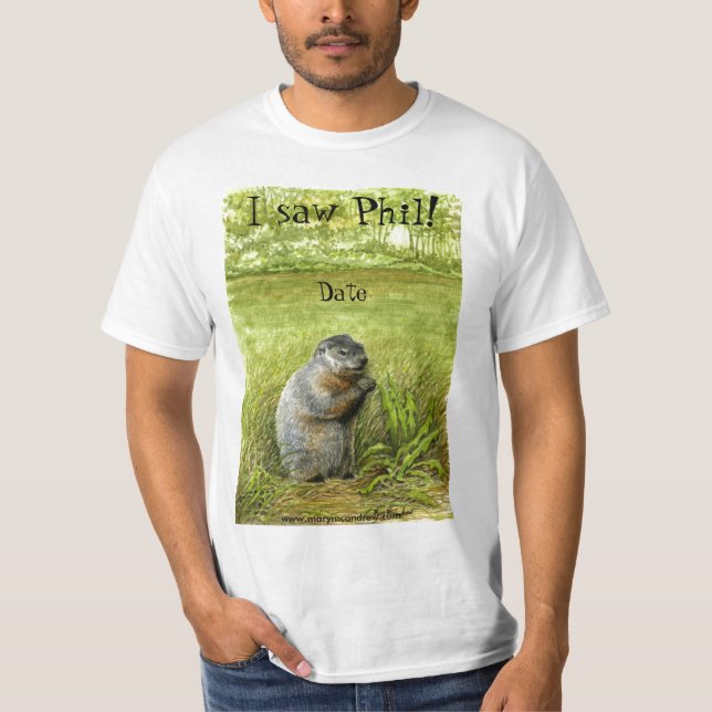 Phil för Groundhog dag T-tröja T-shirt (Framsida)