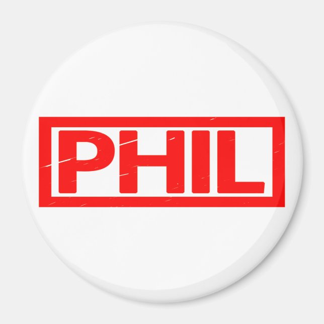 Phil Frimärke Magnet (Framsidan)