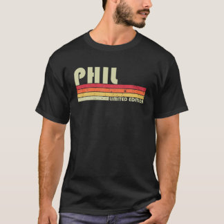 PHIL Gift Namn Personlig Funny Retro Vintage Bi T Shirt