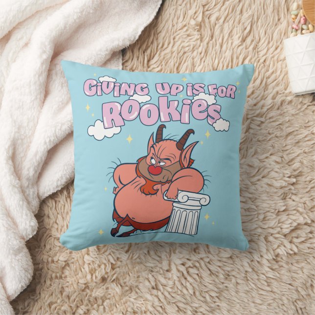 Phil - Giving Up is for Rookies Throw Pillow Kudde (Filt)