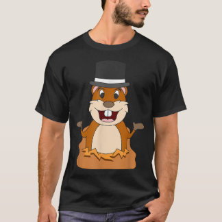 Phil Groundhog Älskare Top hat S T Shirt