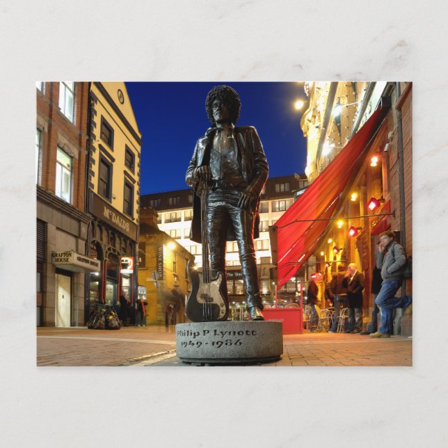 Phil Lynott Sculpture/ Dublin Postcard Vykort (Framsida)