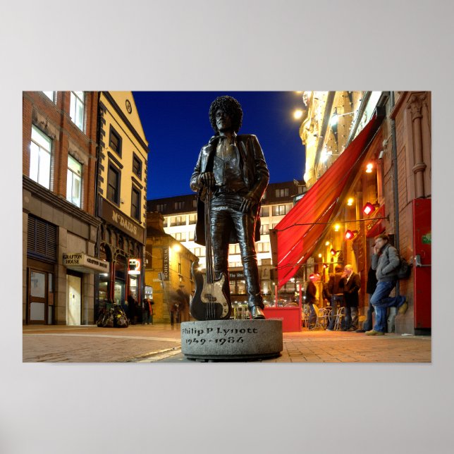 Phil Lynott Sculpture/ Dublin Poster (Framsidan)