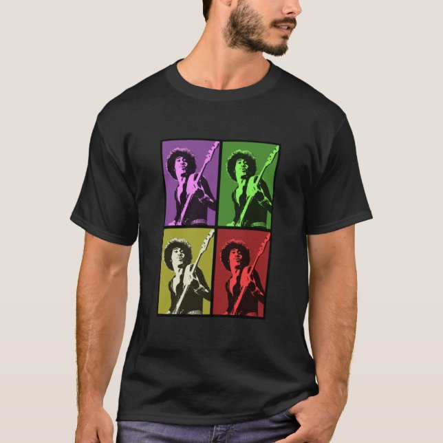 Phil Lynott Thin Lizzy Pop Art Classic T Shirt (Framsida)