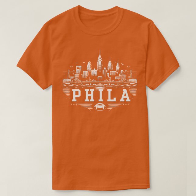 Phila Skyline T Shirt (Design framsida)