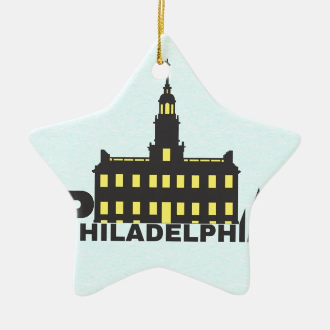 Philadelphia 1 julgransprydnad keramik (Framsidan)