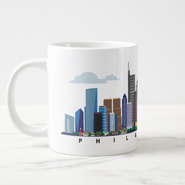 Philadelphia 2023 Panorama Jumbo Mugg (Vänster)