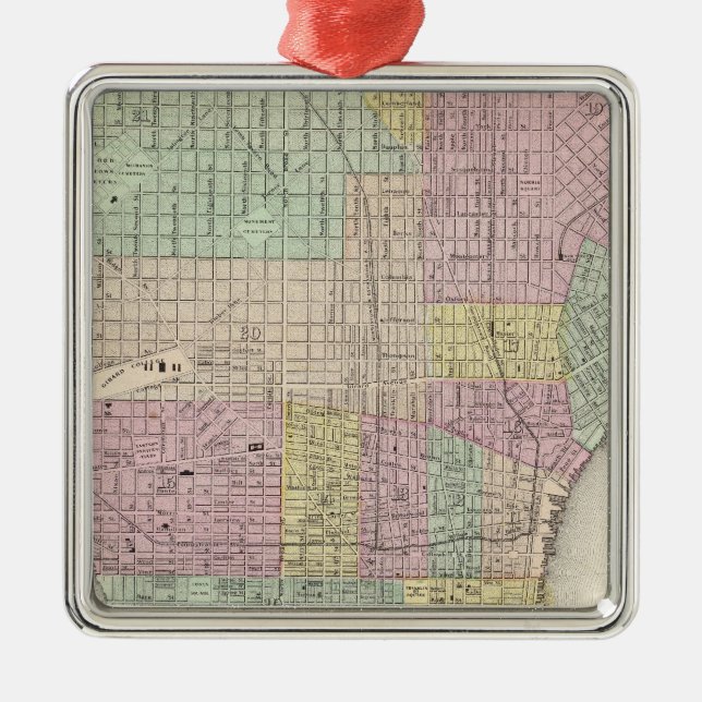 Philadelphia 2 julgransprydnad metall (Framsidan)