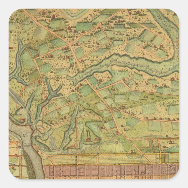 Philadelphia 5 fyrkantigt klistermärke (Framsida)