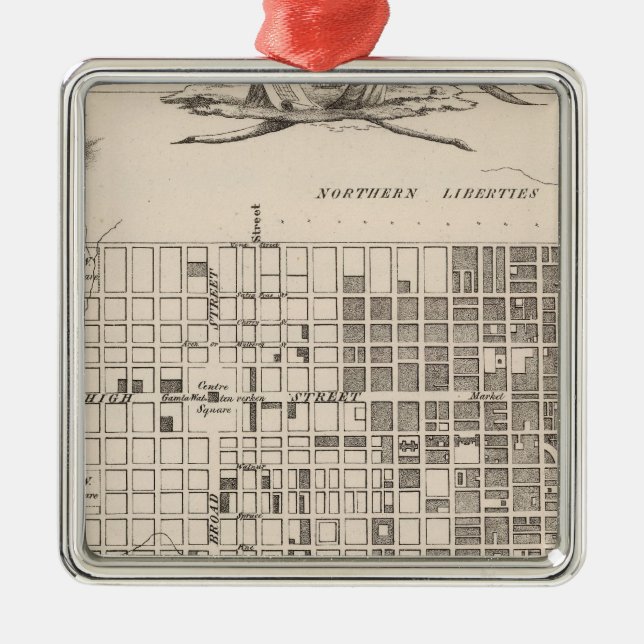 Philadelphia 6 julgransprydnad metall (Framsidan)