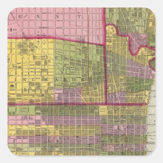 Philadelphia 7 fyrkantigt klistermärke (Framsida)