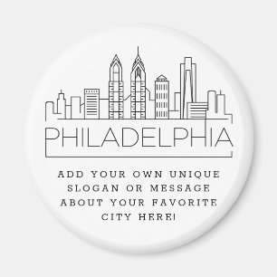 Philadelphia Anpassningsbar City Message eller S Magnet